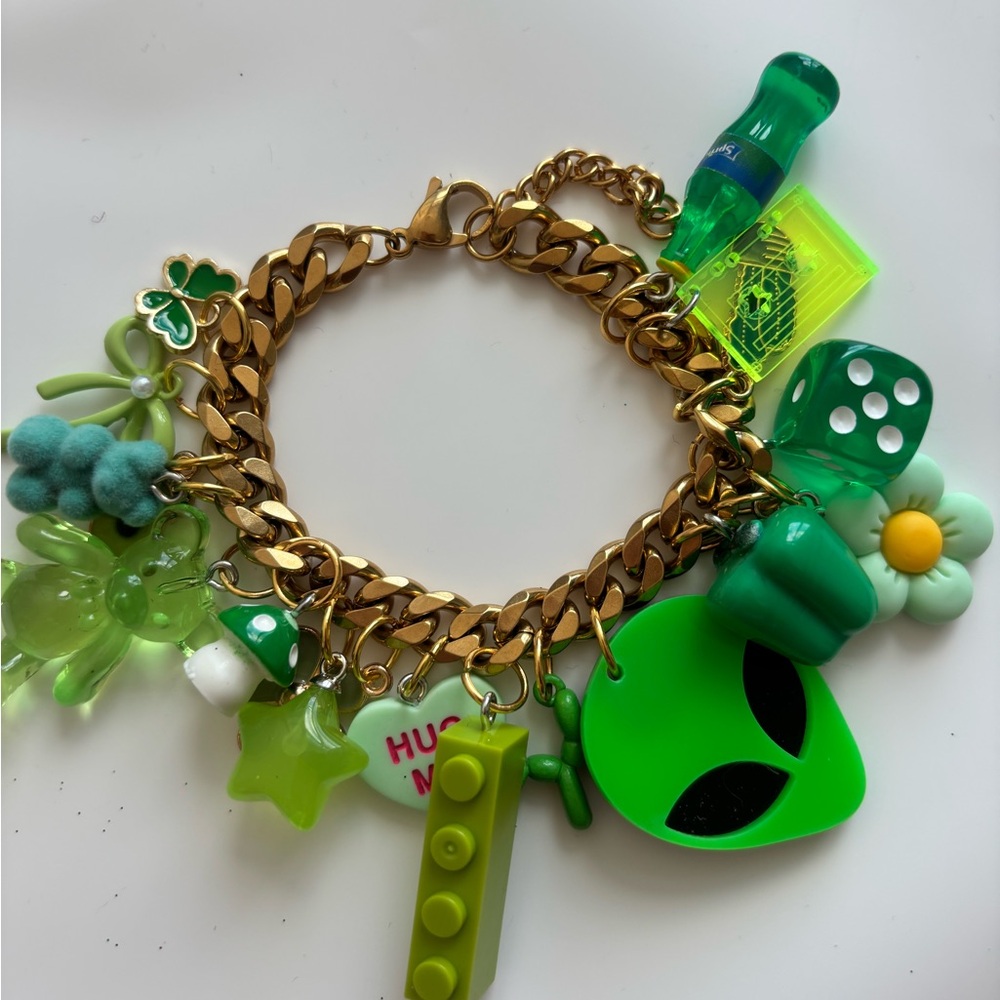 Green Charm Bracelet